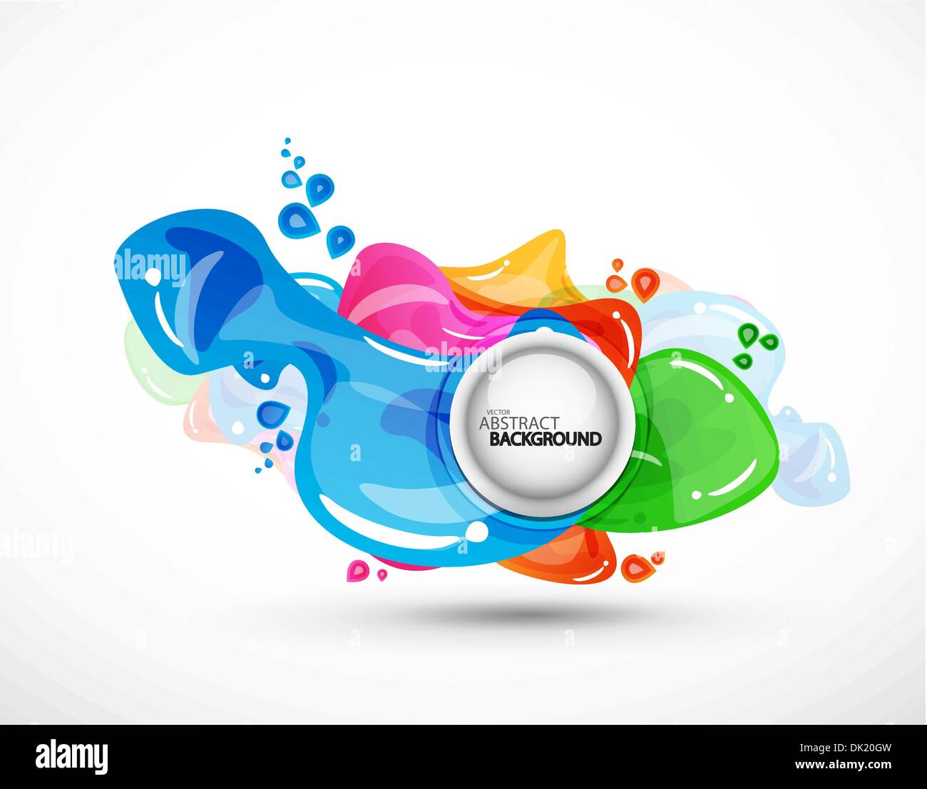 Vector colorful abstract background. Bubbles in the air Stock Vector