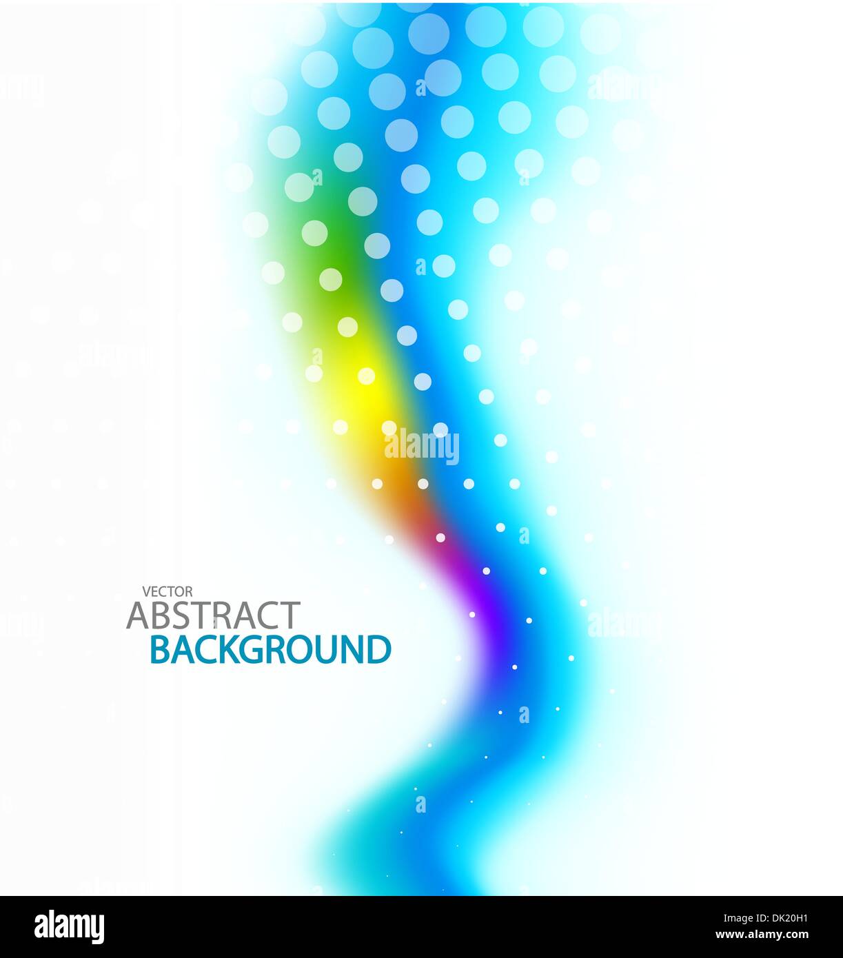 Blue dotted blurred wave. Clean abstract background Stock Vector