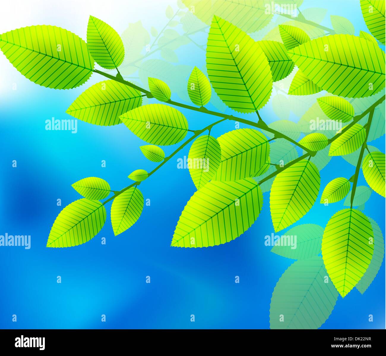 Nature background with green leaves Stock Vector Image & Art - Alamy