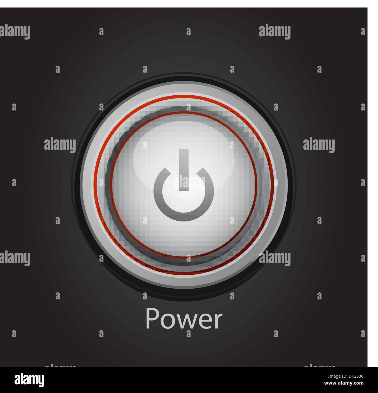 Abstract power button. Technology design element Stock Vector Image