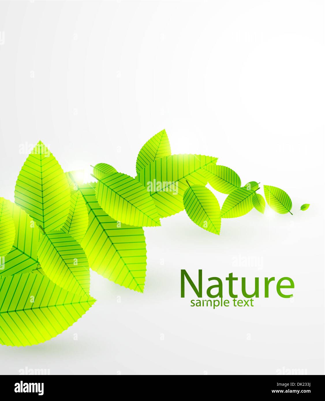 Nature background with green leaves Stock Vector Image & Art - Alamy