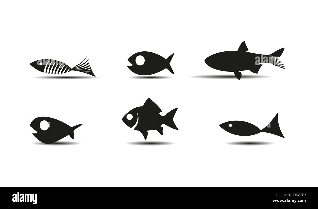 Fish Icons Stock Vector