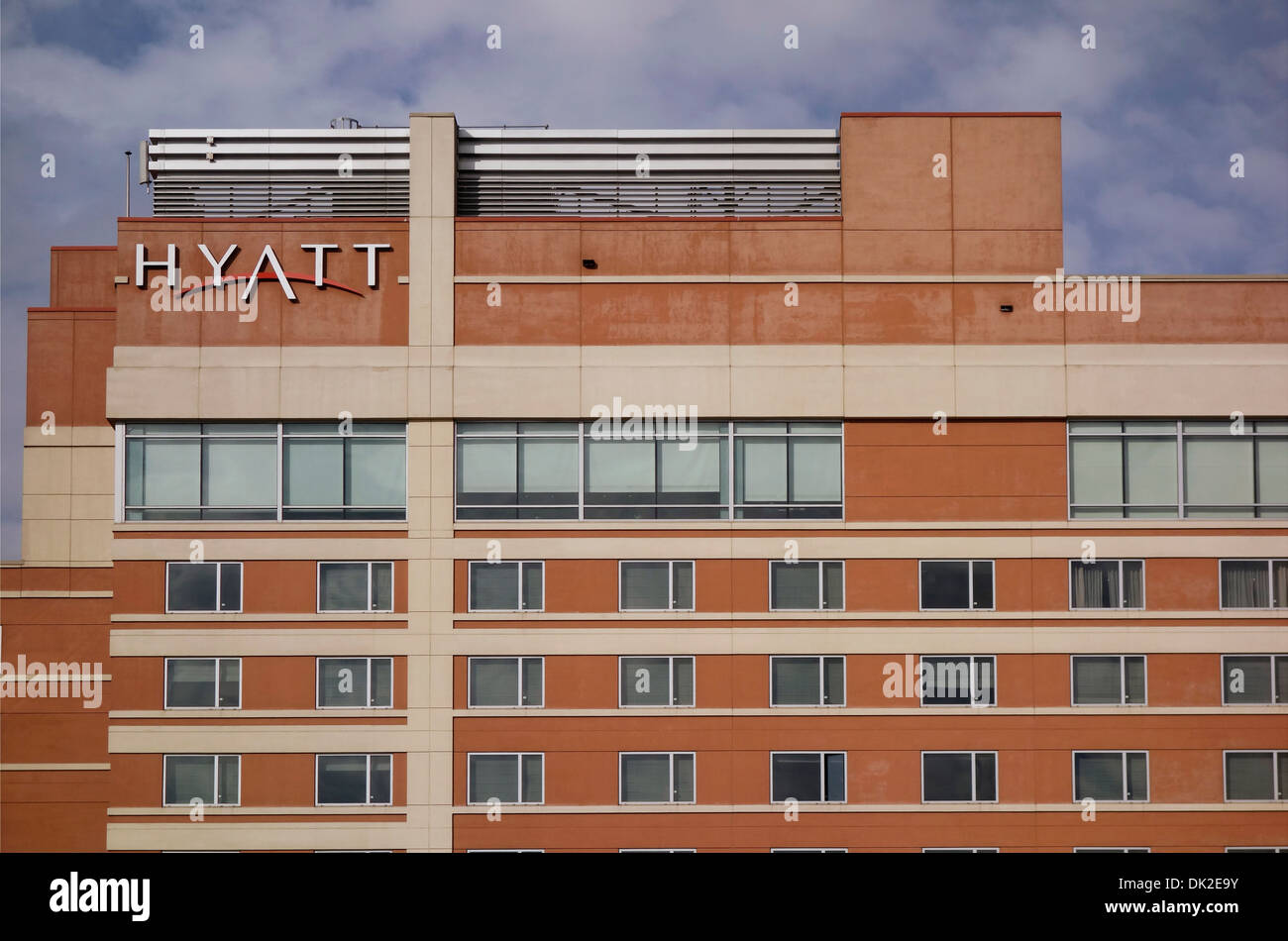 Hyatt hotel in Jersey city NJ Stock Photo