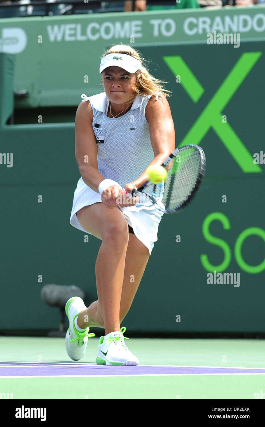 Aleksandra Wozniak Venus Williams (USA) competes against Aleksandra Wozniak (CAN) in their third round match at Sony Ericsson Stock Photo