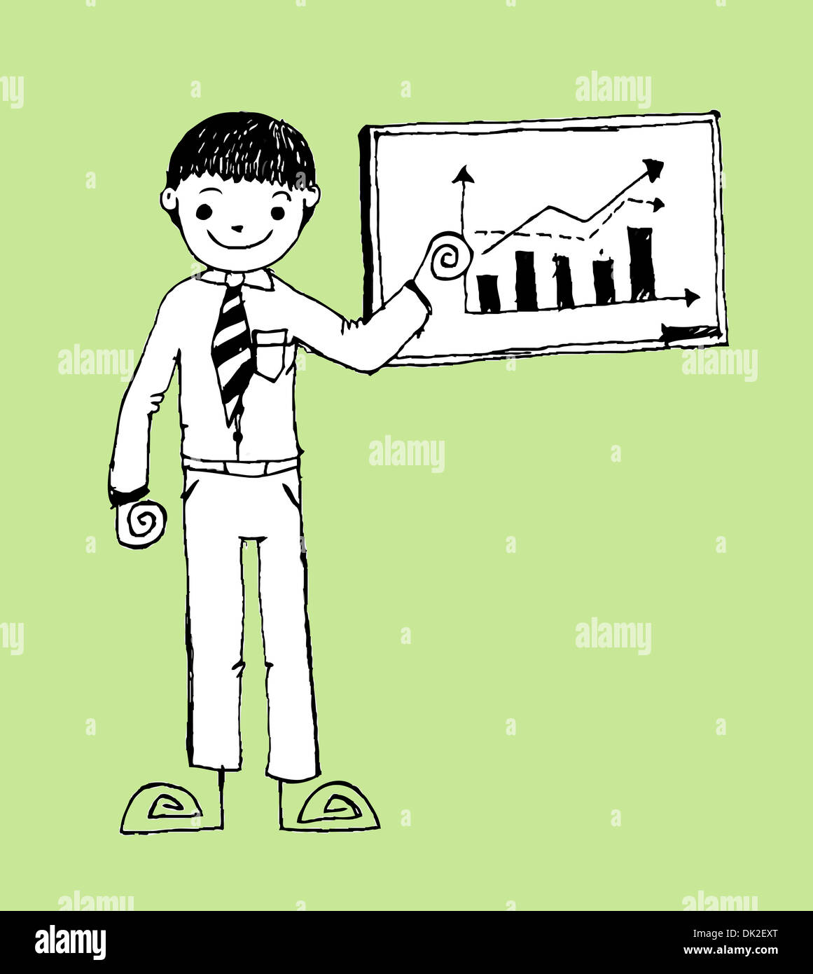 doodle graph declining chart hand drawn with black... hand draw doodle charts Stock Photo - Alamy