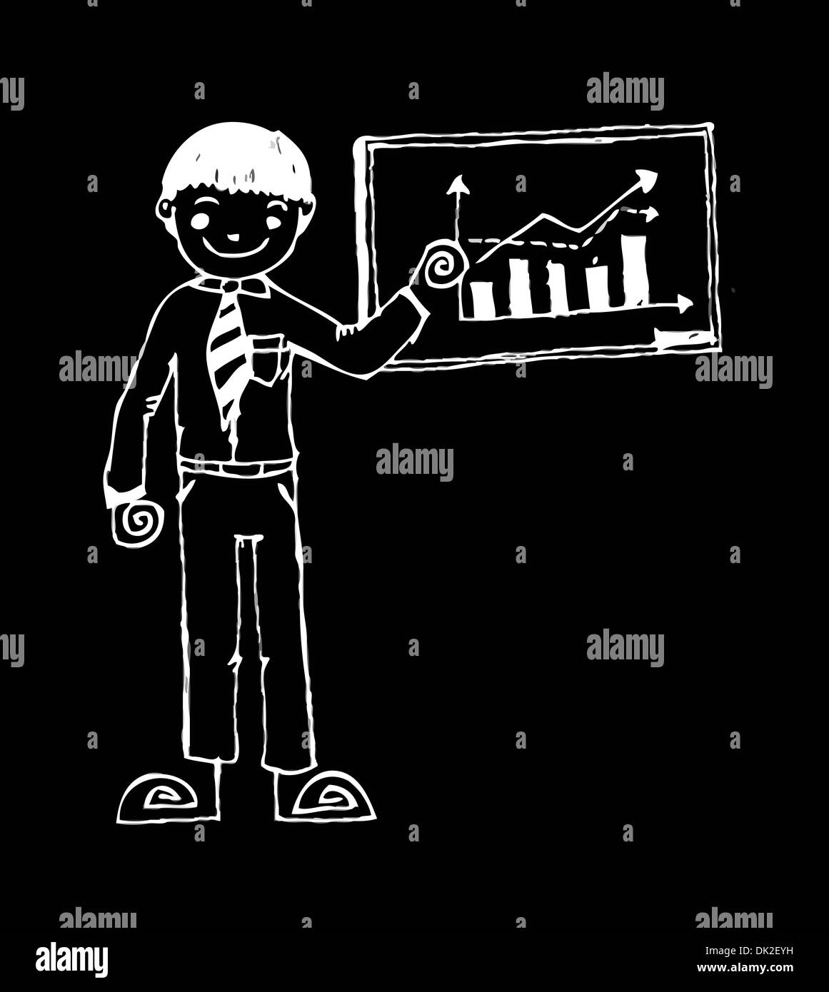 doodle graph declining chart hand drawn with black... hand draw doodle charts Stock Photo - Alamy