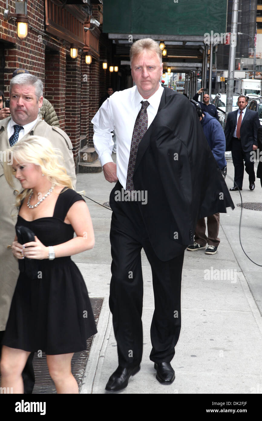 Larry Bird Celebrities arrive at Ed Sullivan Theater for 'The Late Show with David Letterman' New York City USA - 11.04.12 Stock Photo