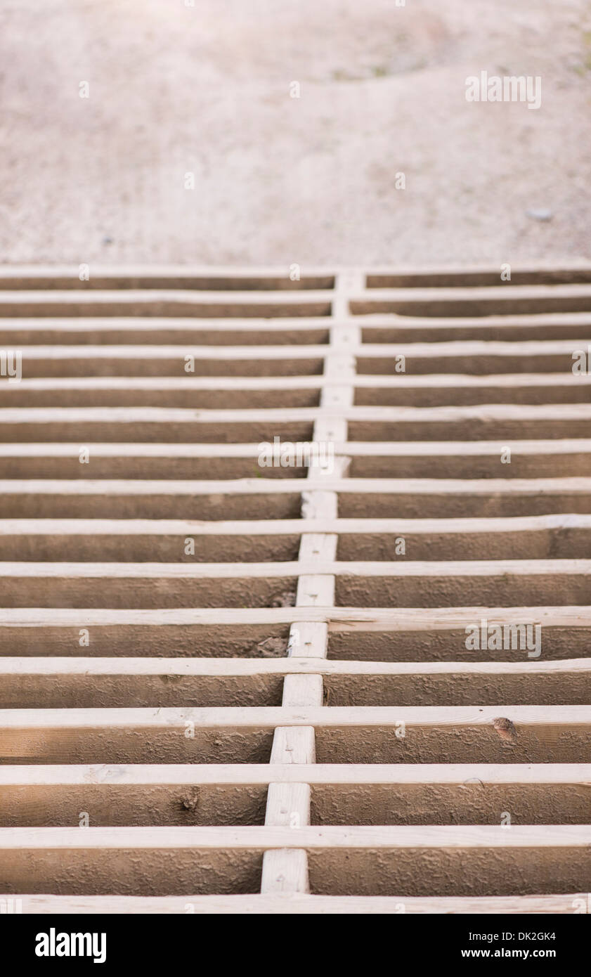Close up of cattle grid Stock Photo