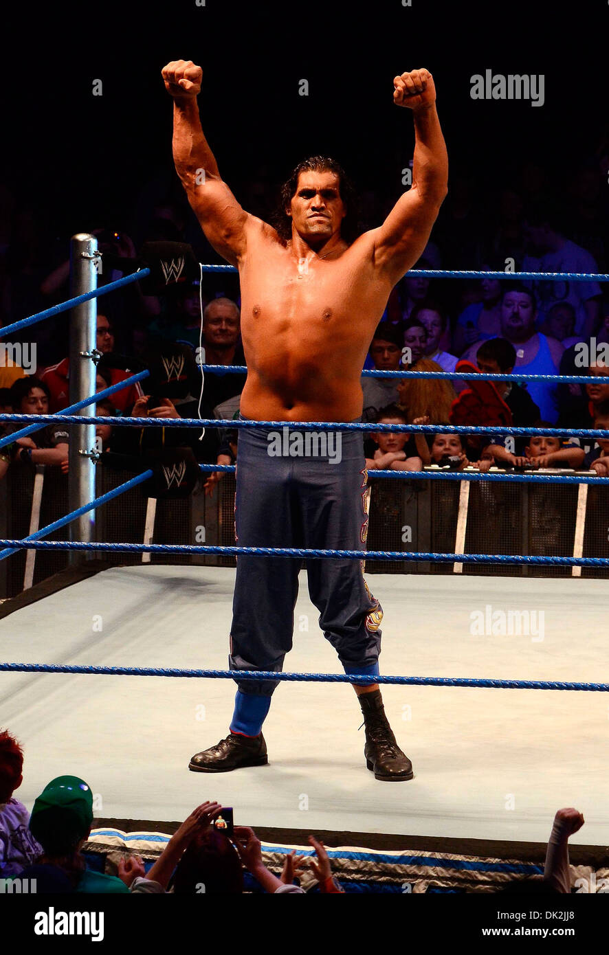 The Great Khali WWE Smack Down at the O2 Arena Dublin, Ireland - 12.04.12. Stock Photo