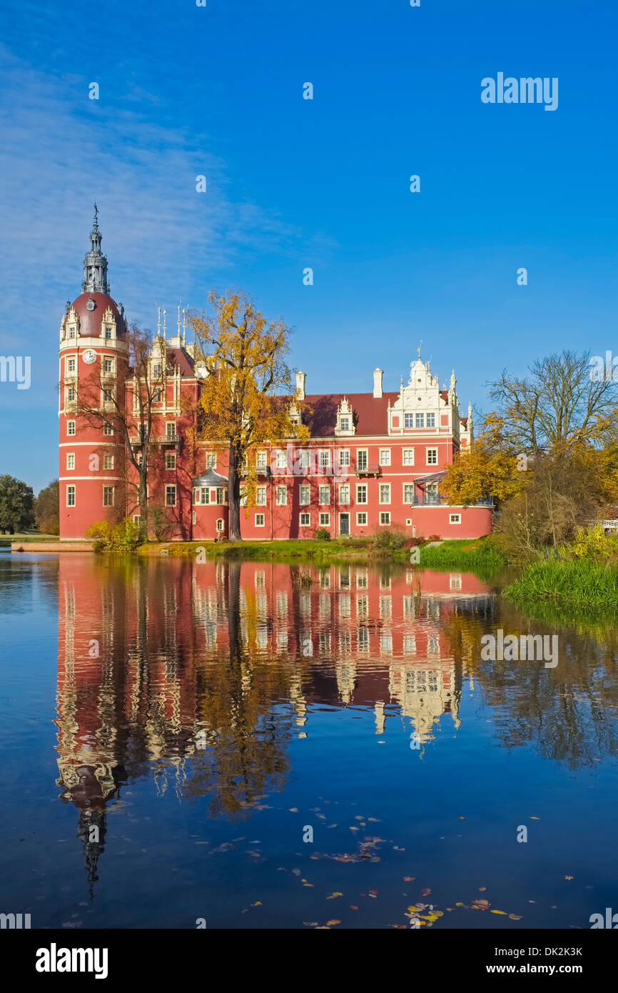Muskau Castle, Bad Muskau, Saxonia, Germany Stock Photo