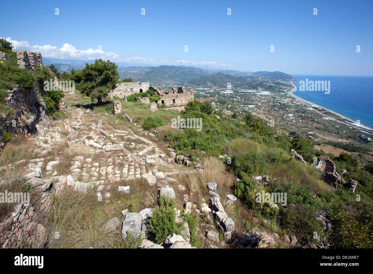 Scenic view of Syedra ancient city Alanya Turkey Stock Photo