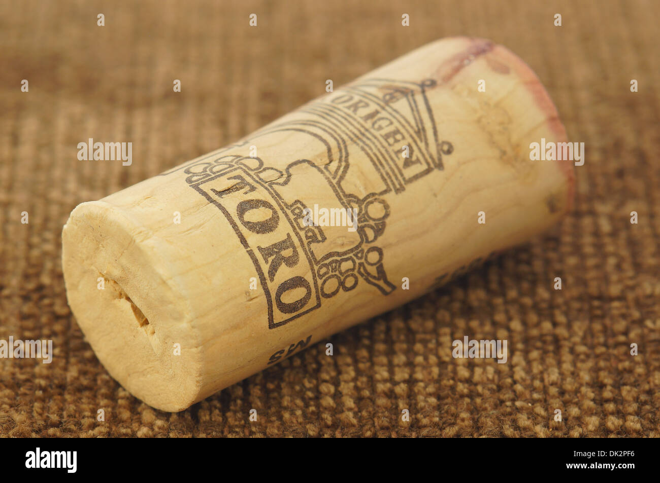 Toro spanish wine cork stopper Stock Photo