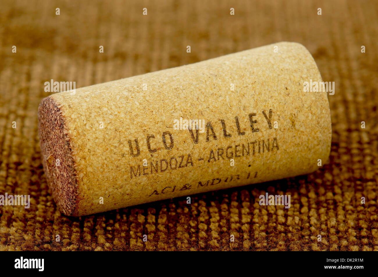 Uco Valley Mendoza Argentina wine cork stopper Stock Photo