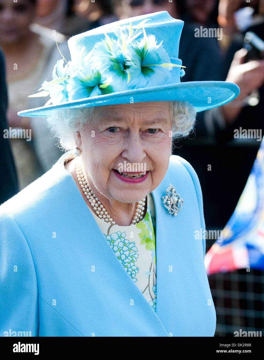 Queen Elizabeth II visits Redbridge during her Diamond Jubilee tour of London England 29.03.12