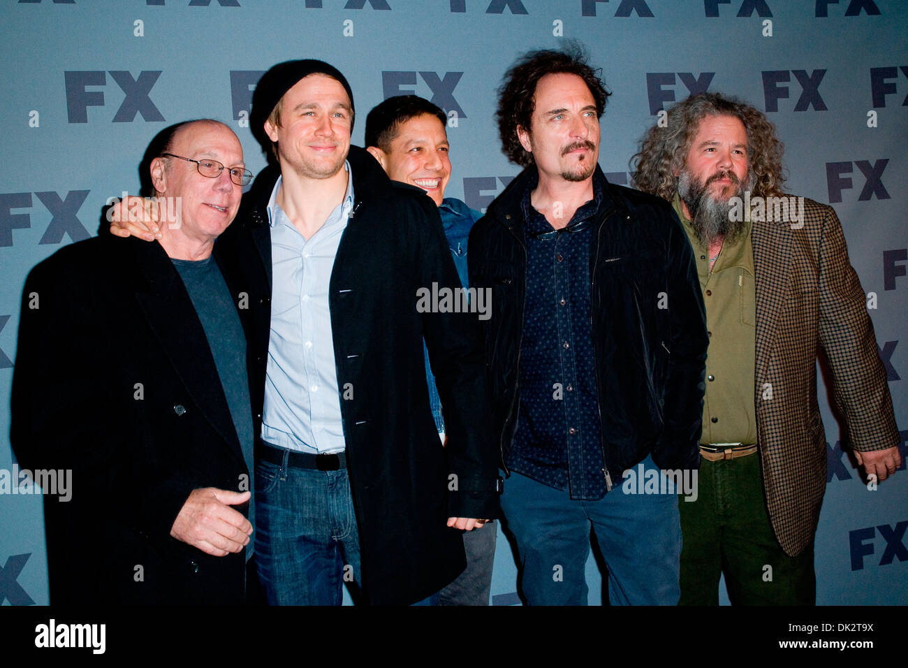 Sons of Anarchy cast Charlie Hunnam Dayton Callie Theo Rossi Kim Coates and Mark Boone Junior FX 2012 Ad Sales Upfront - Stock Photo