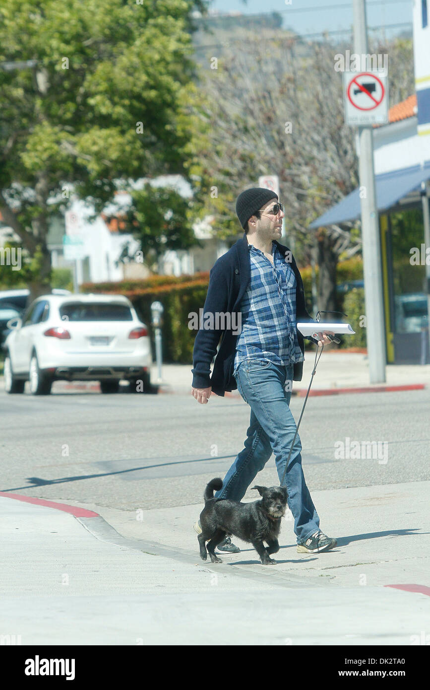 Zachary Quinto seen out and about with his dog Los Angeles, California