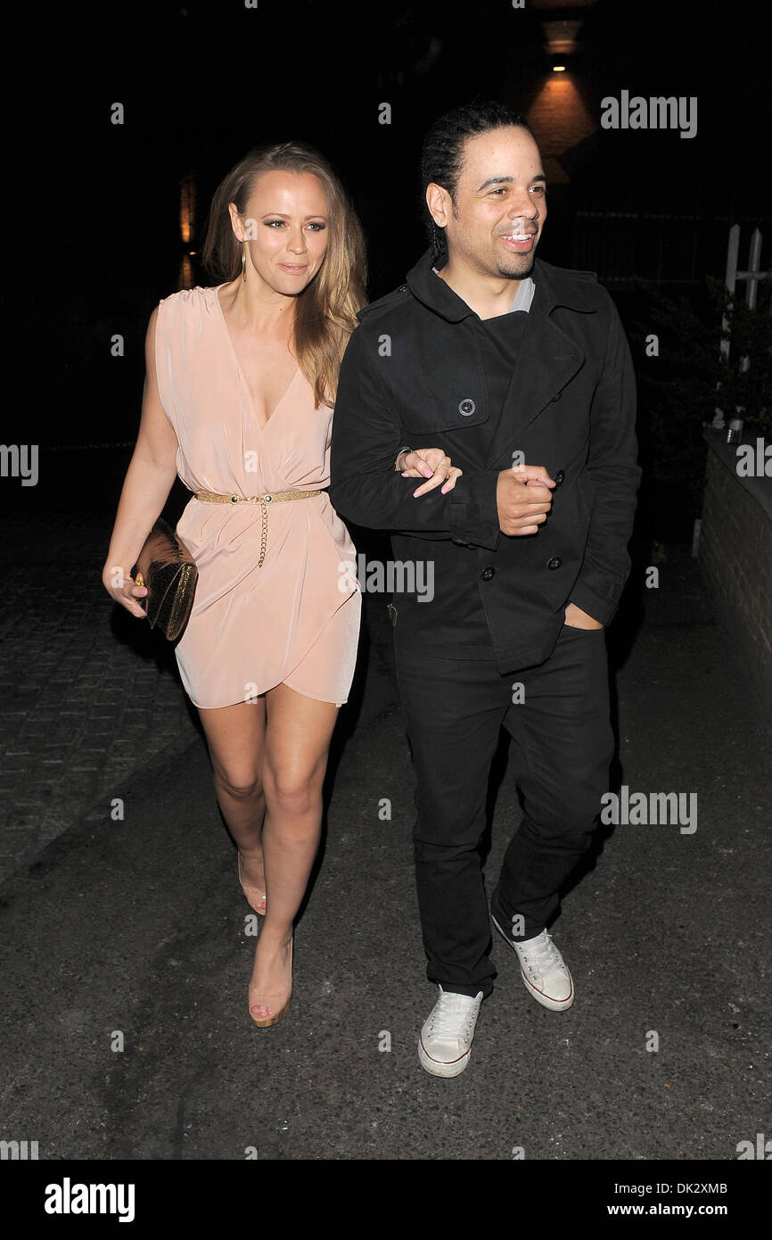 Kimberley Walsh And Her Boyfriend Justin Scott Leaving Gilgamesh Stock Photo Alamy