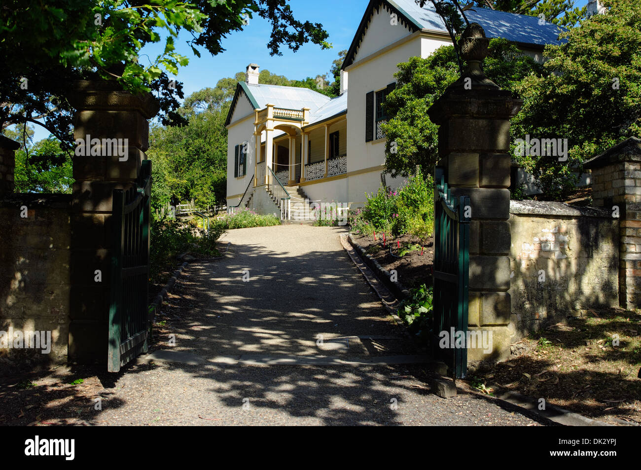 The governor's house at the Port Arthur Penal Colony, Tasmania, Australia. Stock Photo