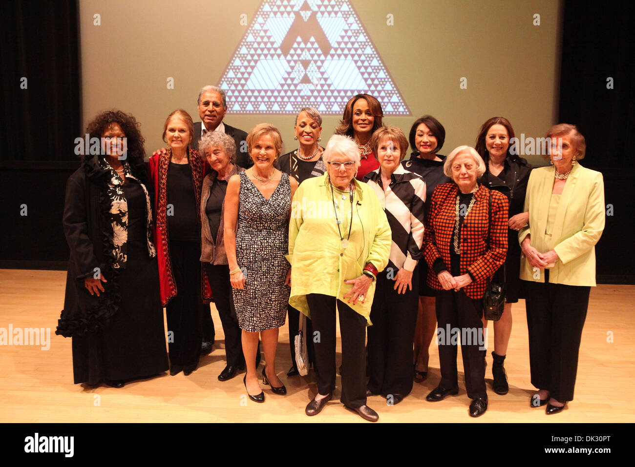From L to R Back Row First Jessye Norman Gloria Steinem Charlie Soap Dr Johnnetta B Cole Faye Wattleton Connie Chung Sandy Stock Photo
