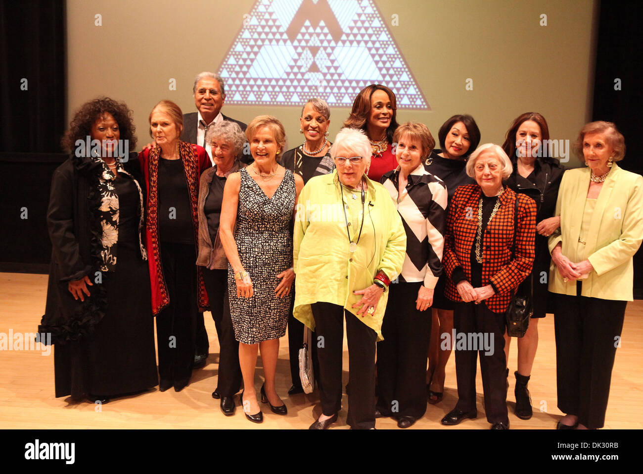 From L to R Back Row First Jessye Norman Gloria Steinem Charlie Soap Dr Johnnetta B Cole Faye Wattleton Connie Chung Sandy Stock Photo