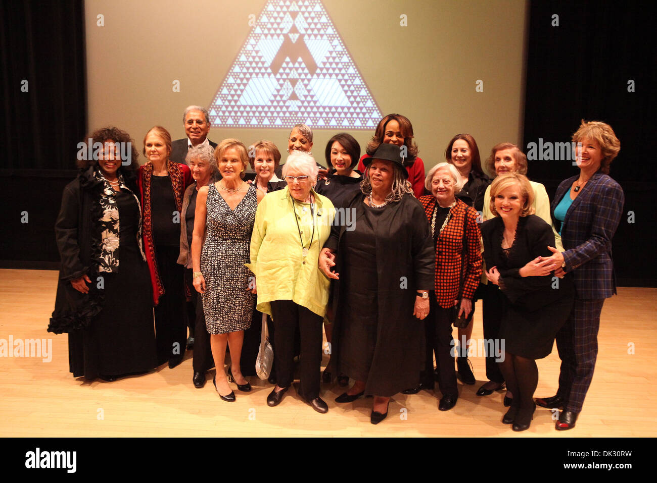 From L to R Back Row First Jessye Norman Gloria Steinem Charlie Soap Dr Johnnetta B Cole Faye Wattleton Connie Chung Sandy Stock Photo