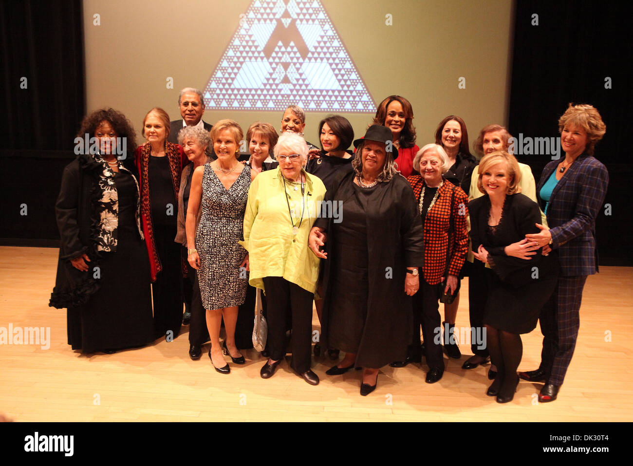 From L to R Back Row First Jessye Norman Gloria Steinem Charlie Soap Dr Johnnetta B Cole Faye Wattleton Connie Chung Sandy Stock Photo