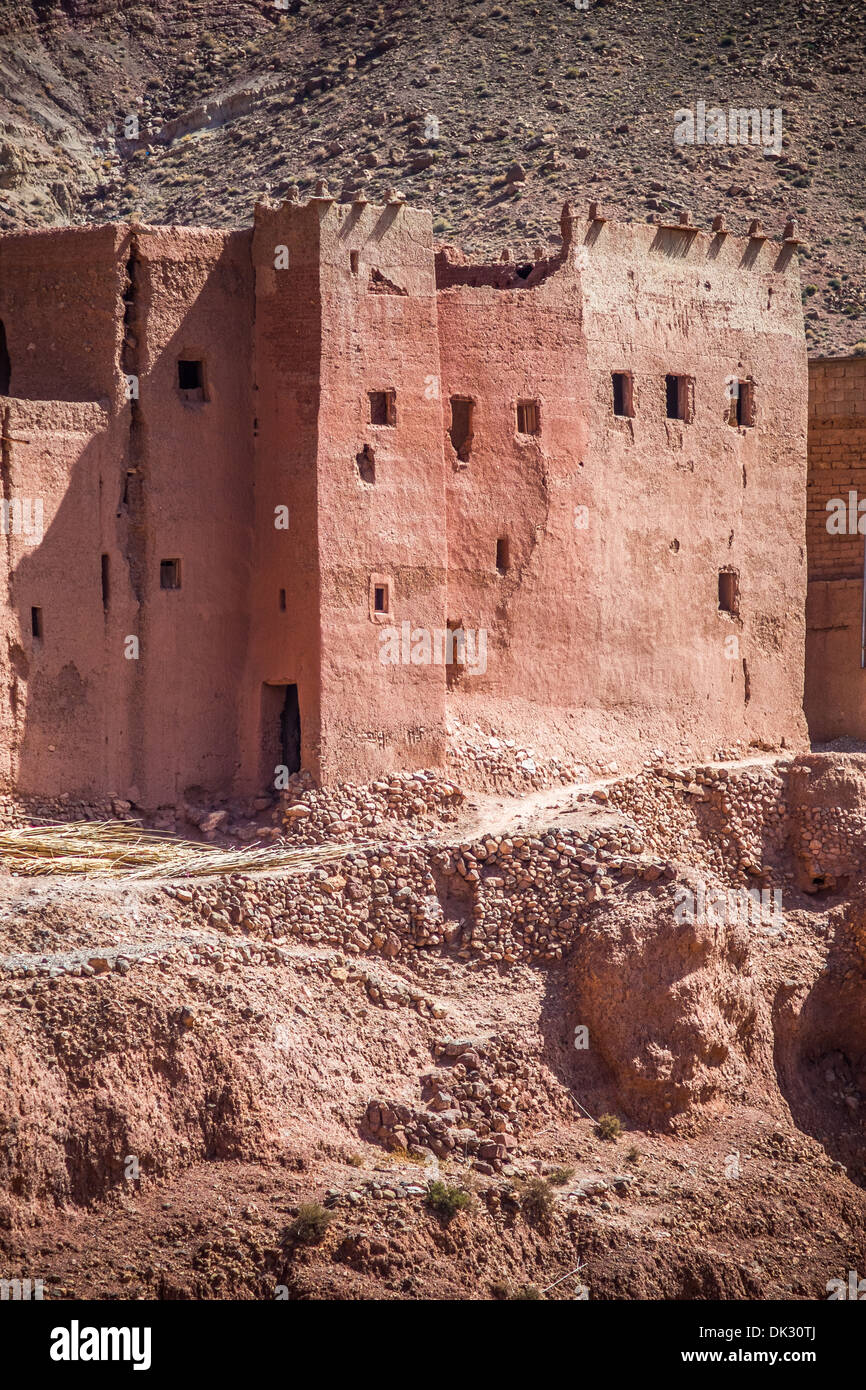 Kasbah, ancient typical fortification in Morocco Stock Photo