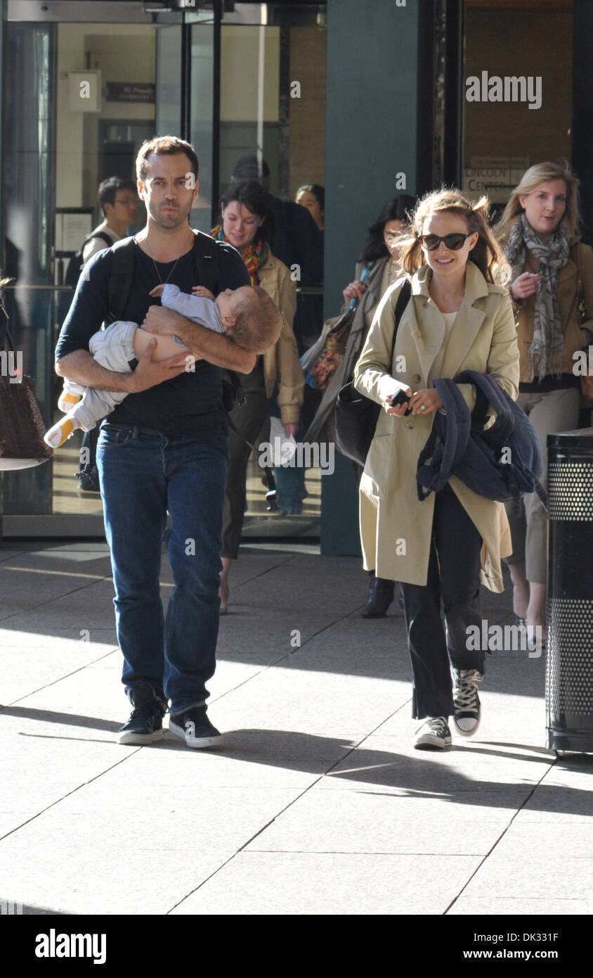 Natalie Portman spotted with husband Benjamin Millepied and son Aleph