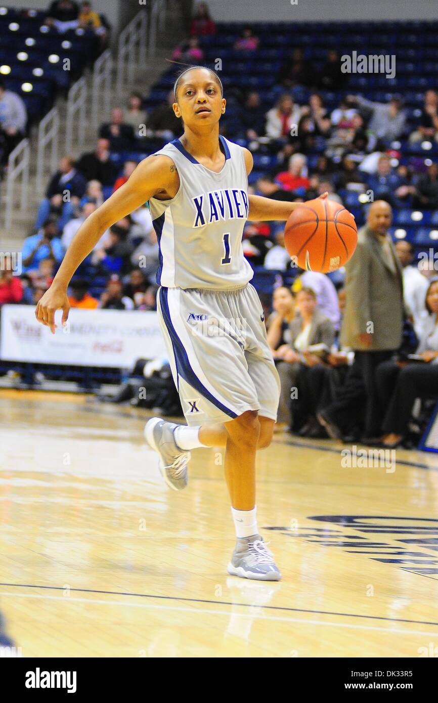 Feb. 23, 2011 Cincinnati, Ohio, U.S Xavier guard Special Jennings (1). (6) Xavier