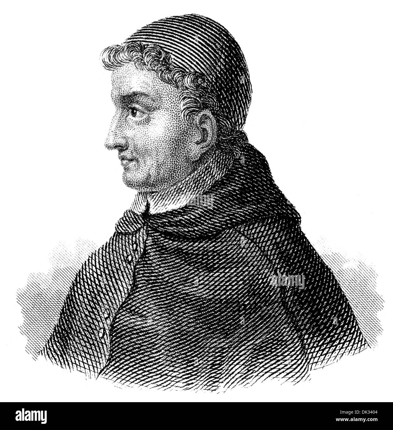 Portrait of Francisco Jiménez de Cisneros or Ximénes de Cisneros, 1436 - 1517, a Spanish cardinal and statesman, Stock Photo
