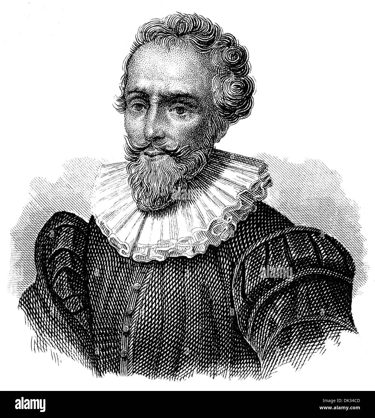François de Malherbe, 1555 - 1628, a French poet, critic and translator Stock Photo