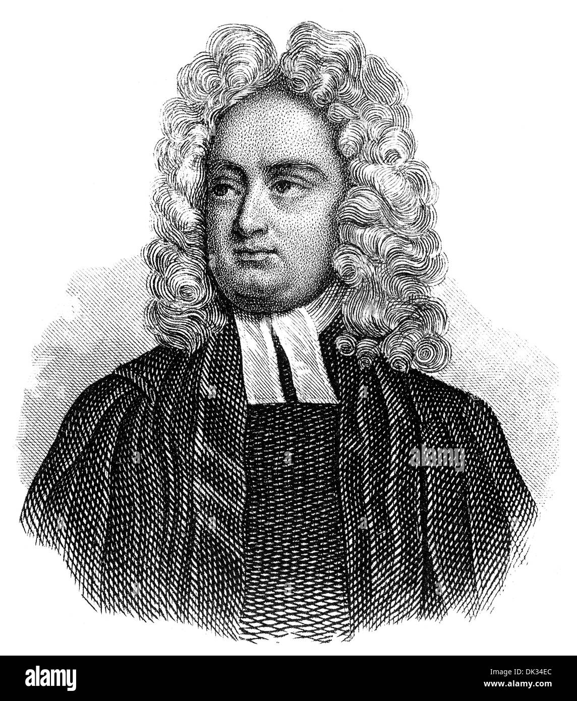 Jonathan Swift or Isaac Bickerstaff, 1667 - 1745, an Irish writer and satirist of the early Enlightenment, author of Gulliver's Stock Photo