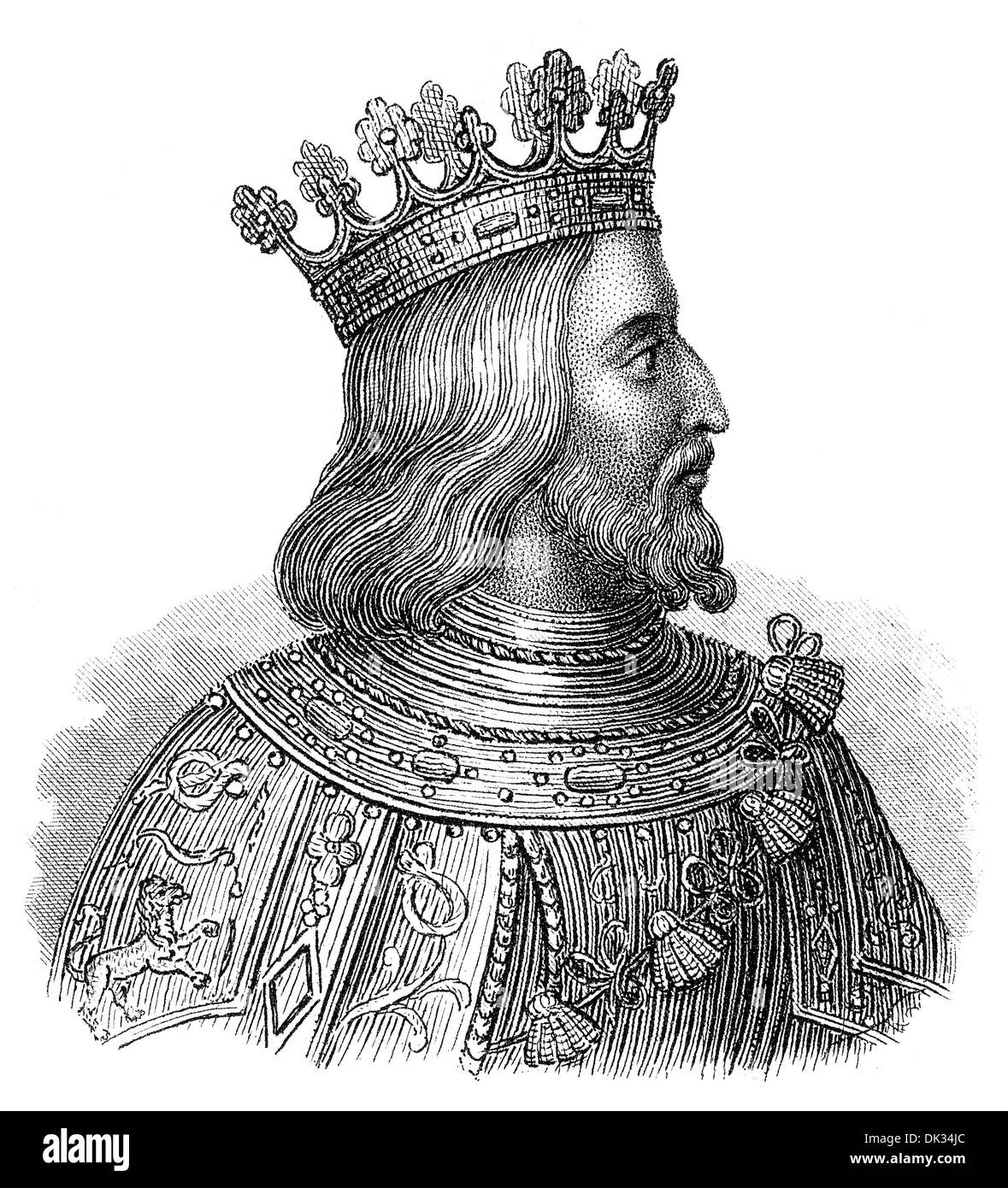 Ferdinand II, 1452 - 1516, called the Catholic, King of Sicily, Aragon, Castile, Naples, Navarre, Stock Photo