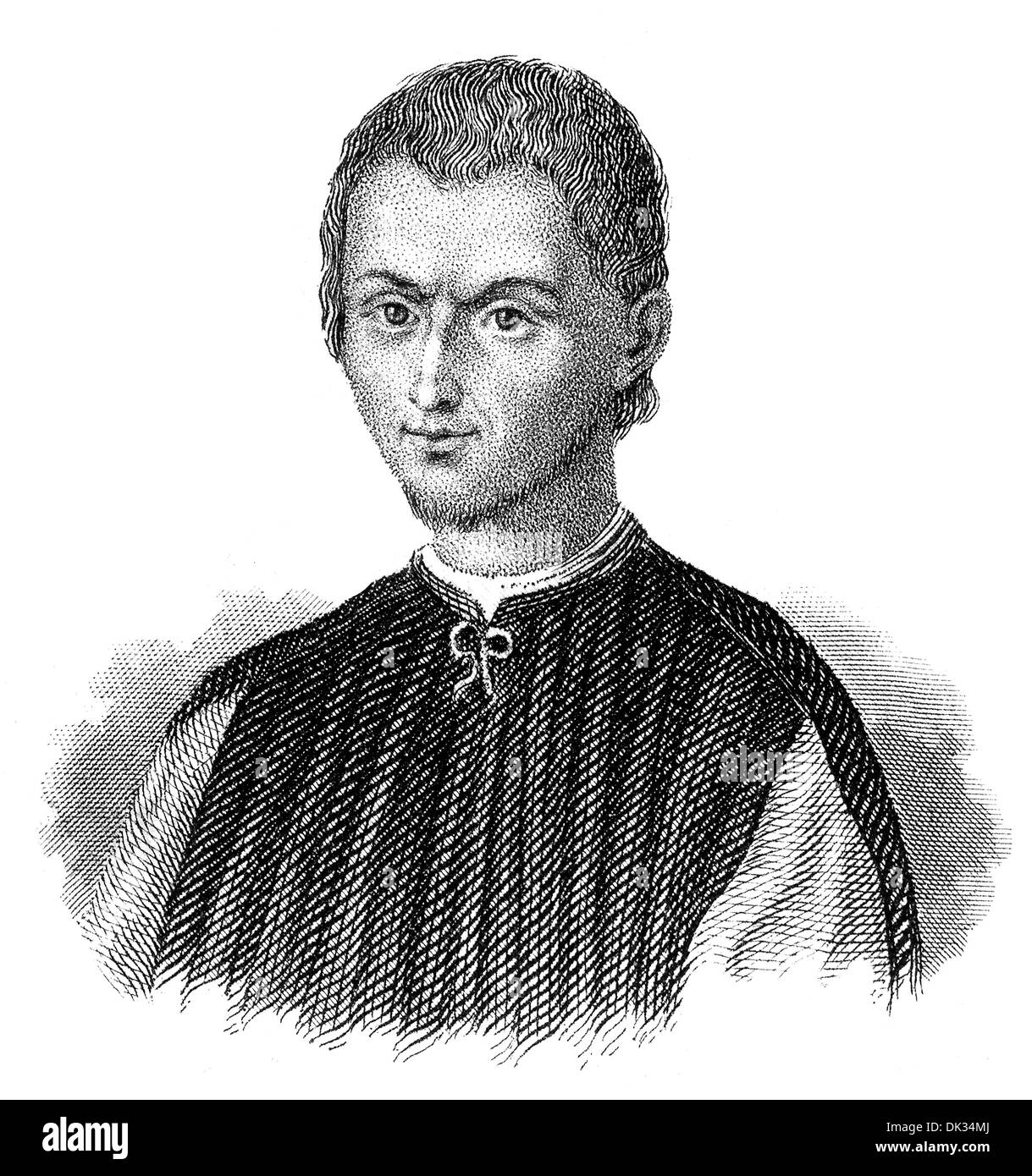 Niccolò di Bernardo dei Machiavelli, 1469 - 1527, an Italian politician, diplomat, philosopher, historian and poet Stock Photo