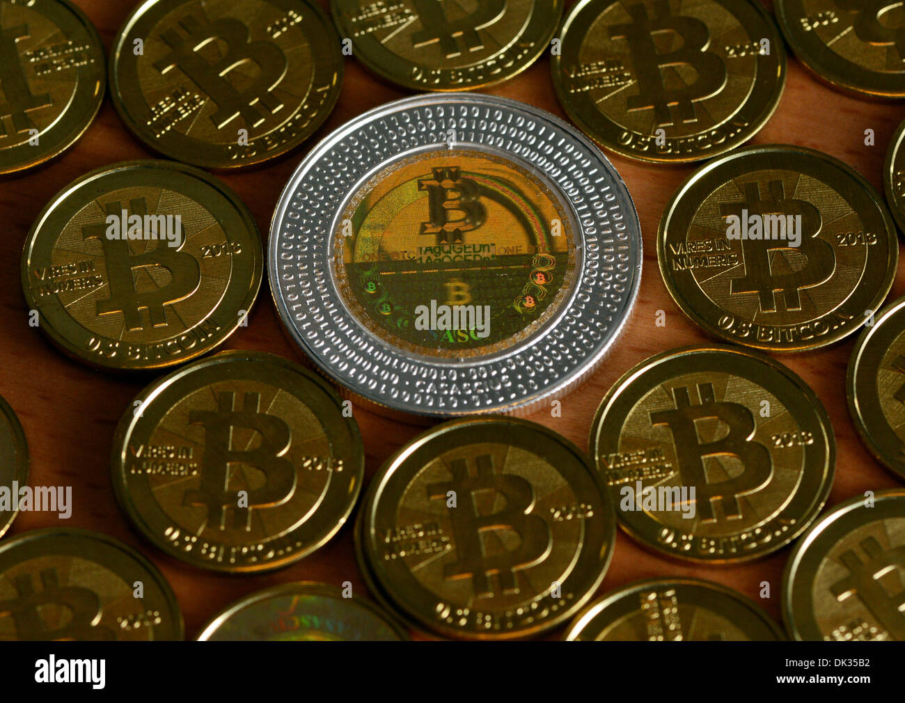Illustration Bitcoins Are Photographed At The Oline Coin Dealer - 