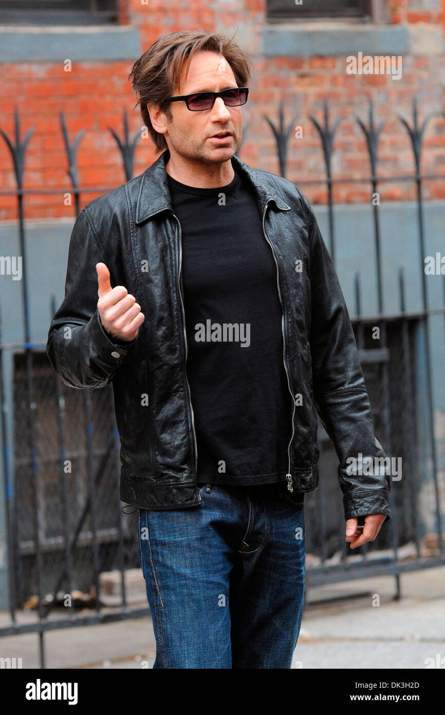 does david duchovny smoke cigarettes David Duchovny on the set of 'Californication' New York City, USA -  21.04.12 Stock Photo