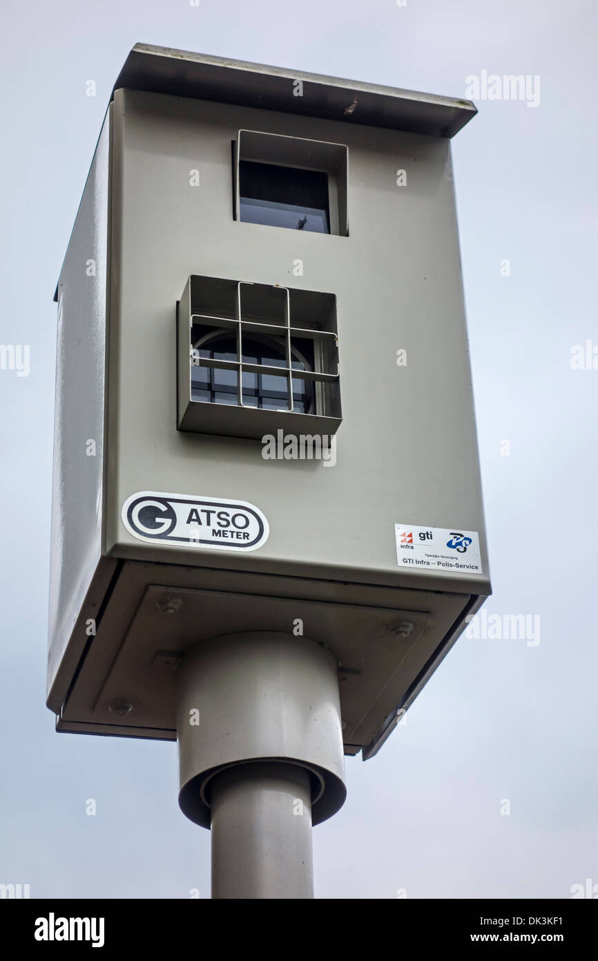 Close up of Gatso speed camera / photo radar / traffic enforcement camera Stock Photo