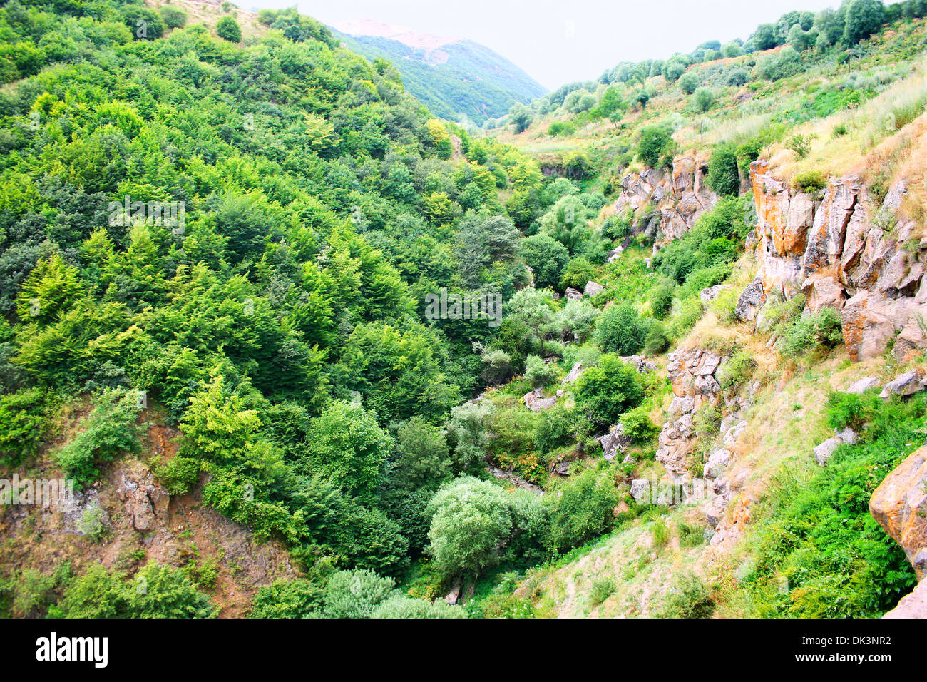Landscape view from altitude in Armenia. Stock Photo