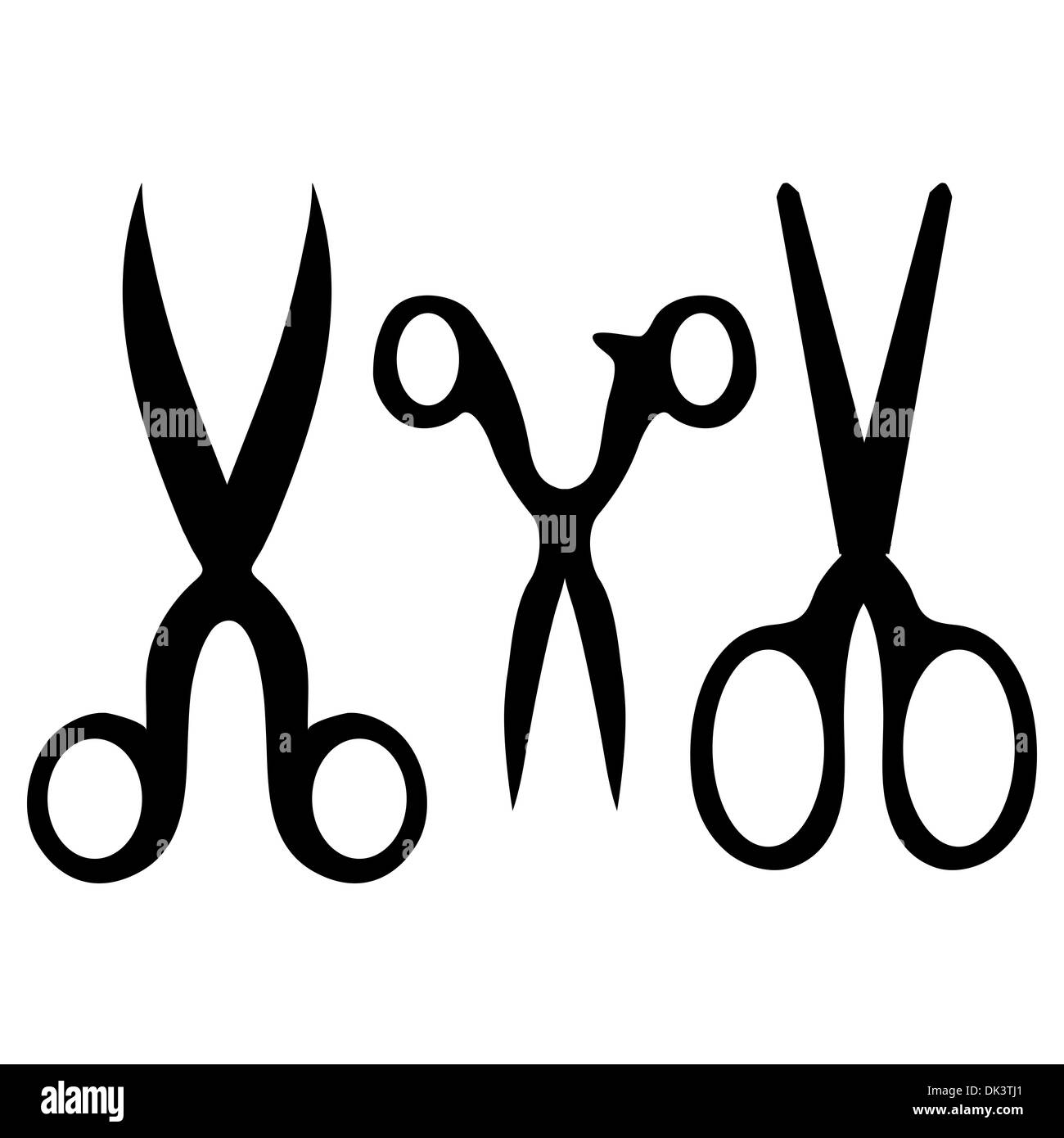 Vector illustration of various professional barber Scissors Stock Photo ...