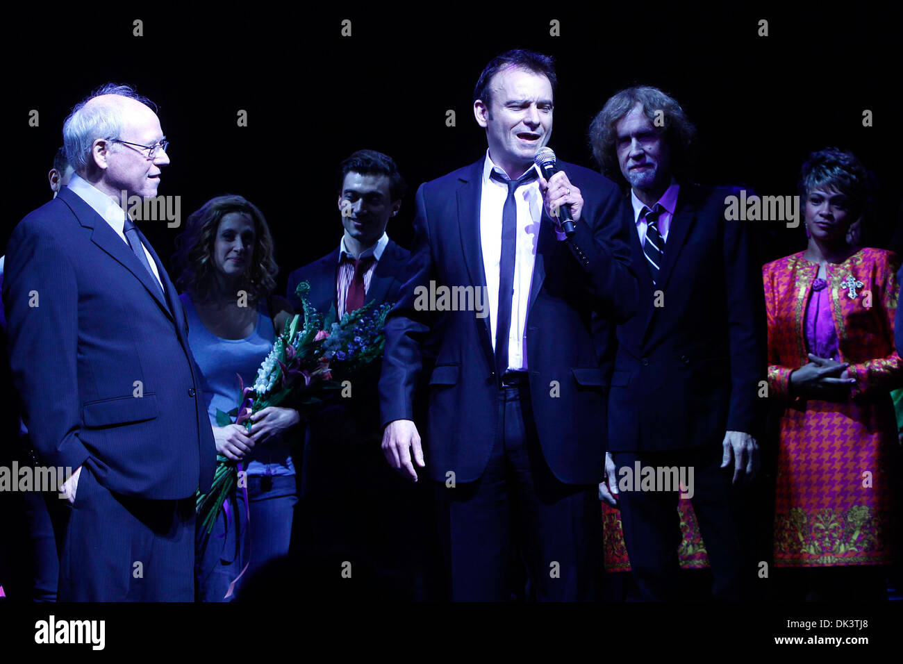 Bruce Joel Rubin and Matthew Warchus Broadway opening night of 'Ghost Musical' at Lunt-Fontanne Theatre - Curtain Call New York Stock Photo