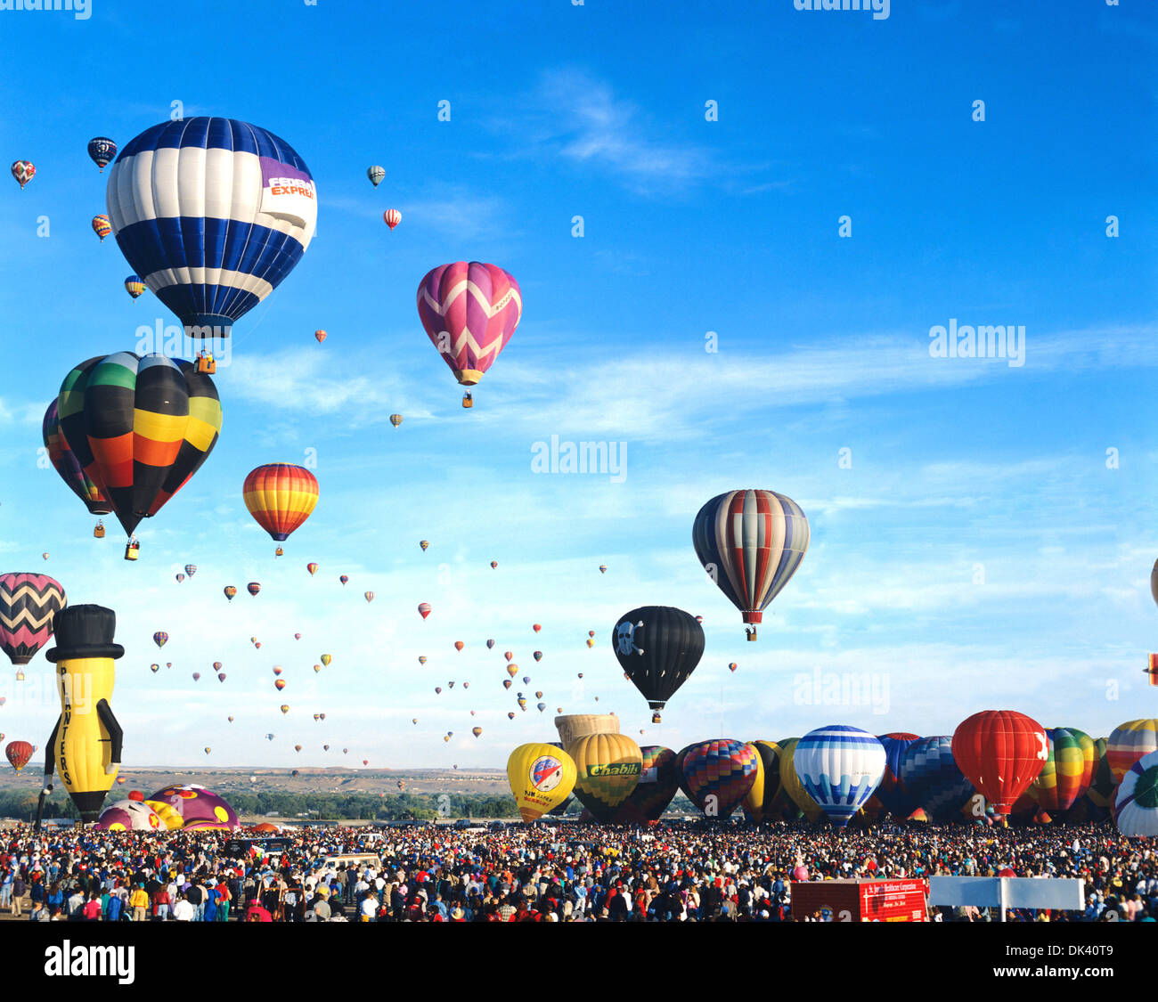 The Albuquerque International Balloon Fiesta, a yearly festival of hot air balloons, Albuquerque, New Mexico, USA Stock Photo