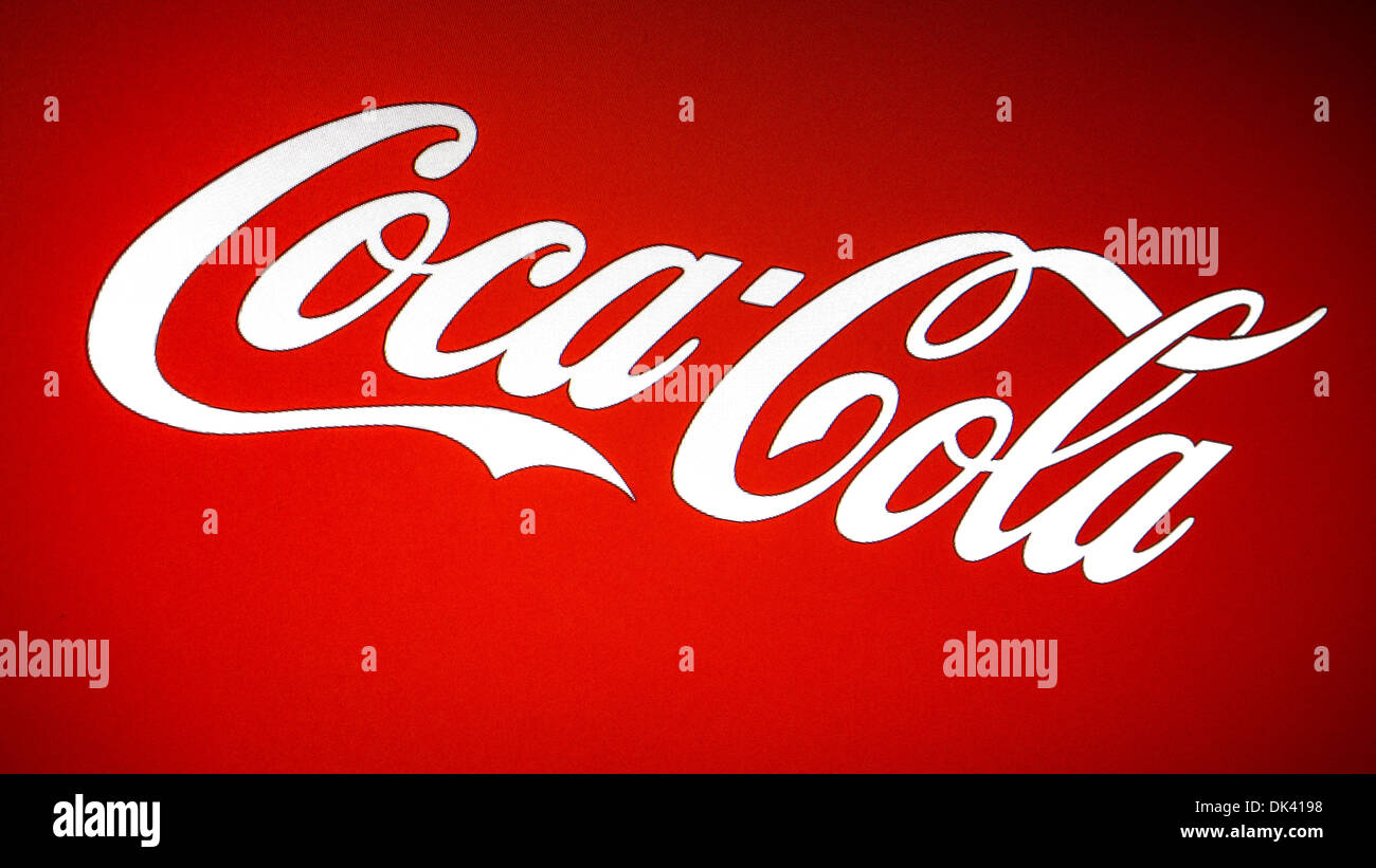 Background of Coca Cola logo Stock Photo