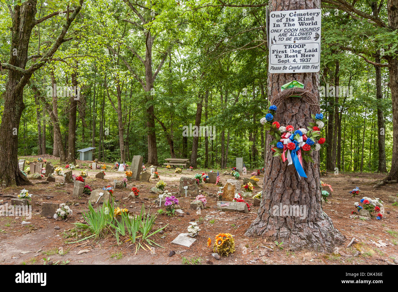 Grave markers and monuments in memory of special pets at the Key
