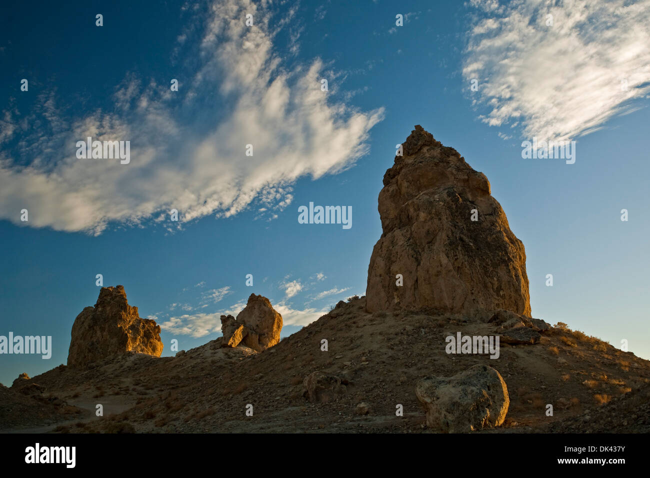 Tufa rock formations at the Trona Pinnacles, California Stock Photo