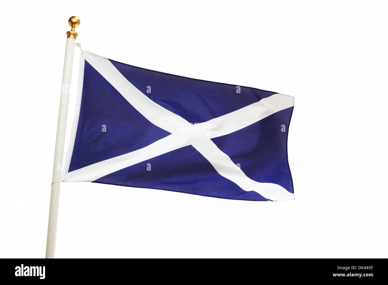 Flag of Scotland Flying Stock Photo