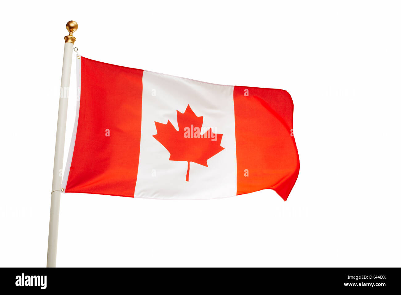 Flag of Canada Flying Stock Photo