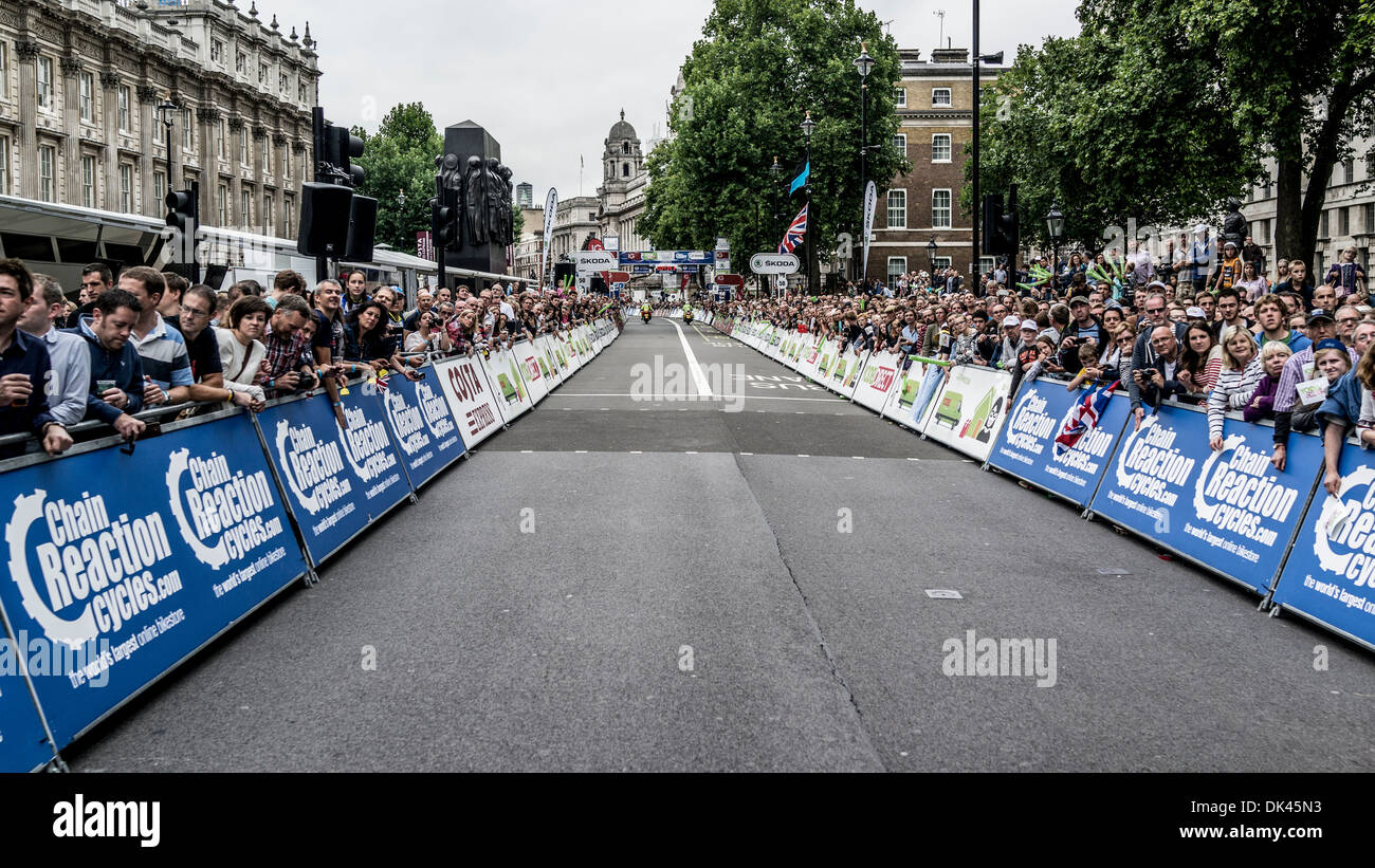 Finish line Tour of Britain 2013 Stock Photo