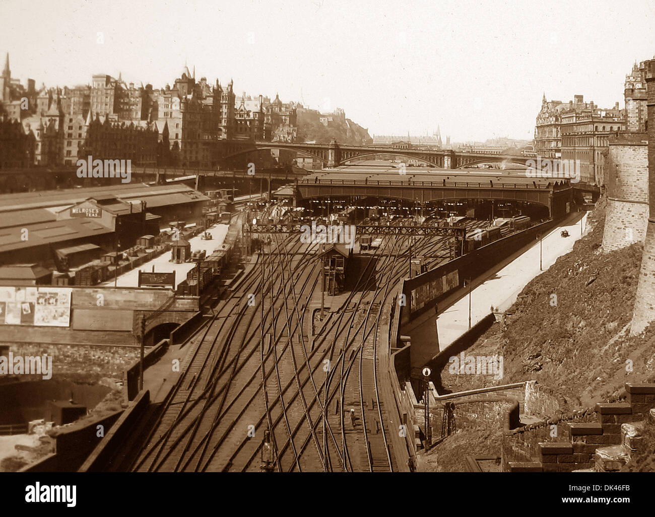 Edinburgh Waverley Station Victorian period Stock Photo Alamy