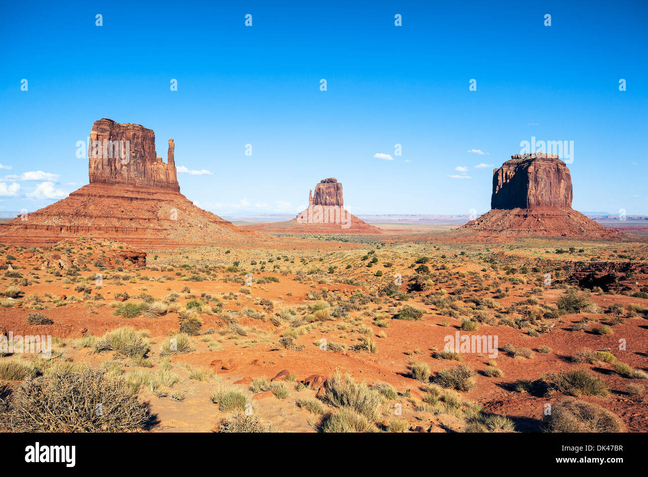 Famous view of Monument Valley, USA Stock Photo