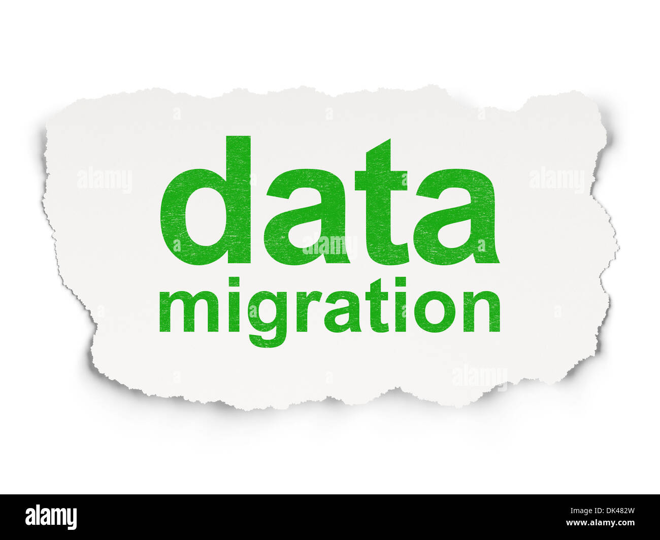 Data concept: Data Migration on Paper background Stock Photo